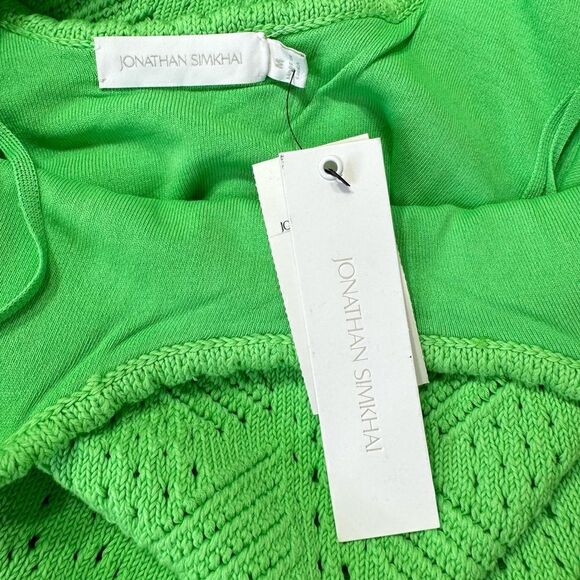 NEW Jonathan Simkhai Tiffanie Midi Dress Meadow Green Size Medium - Picture 11 of 14